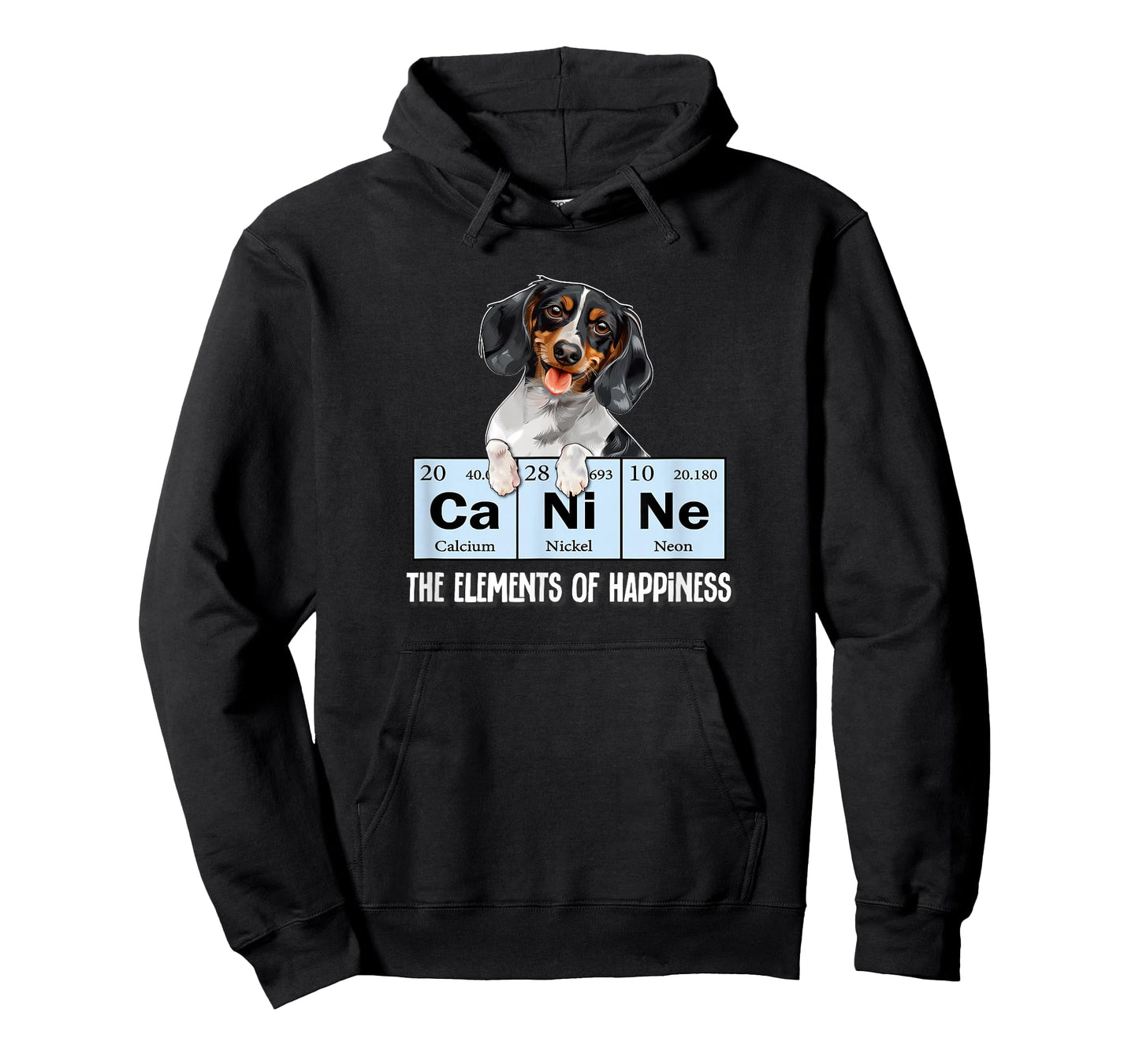 Funny Elements of Happiness Piebald Dachshund Lover T-Shirt