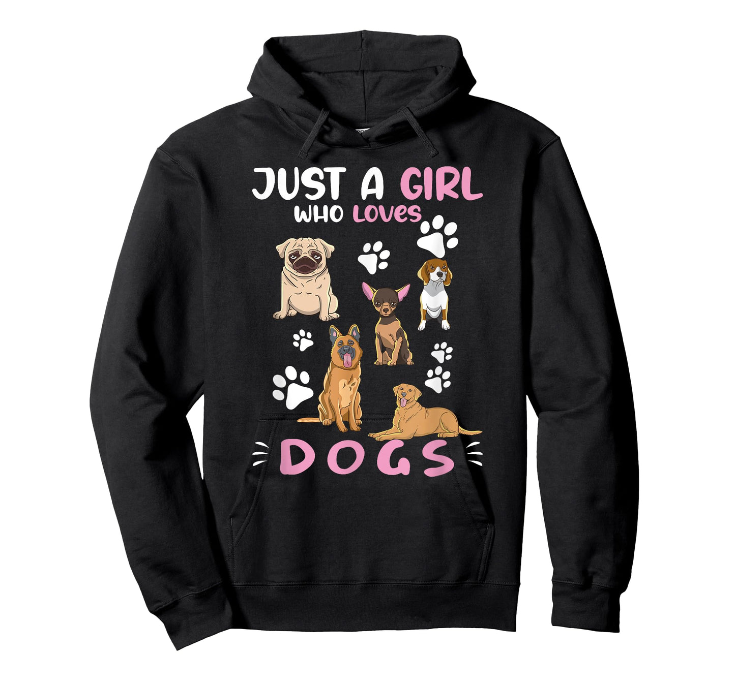 Just A Girl Who Loves Dogs Dog Lover Dog Breed Dogs T-Shirt
