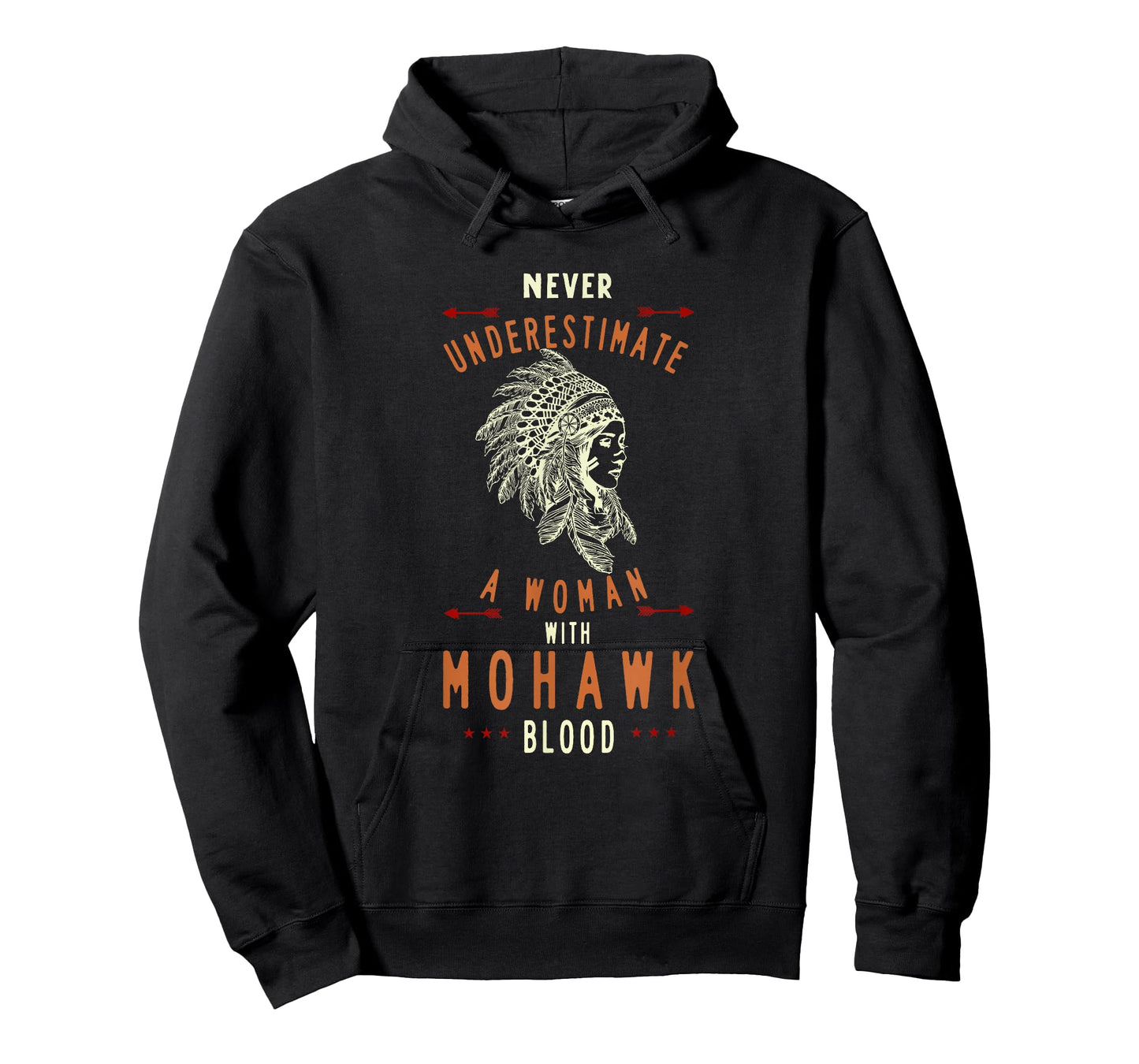 Mohawk Native American Indian Woman Never Underestimate T-Shirt