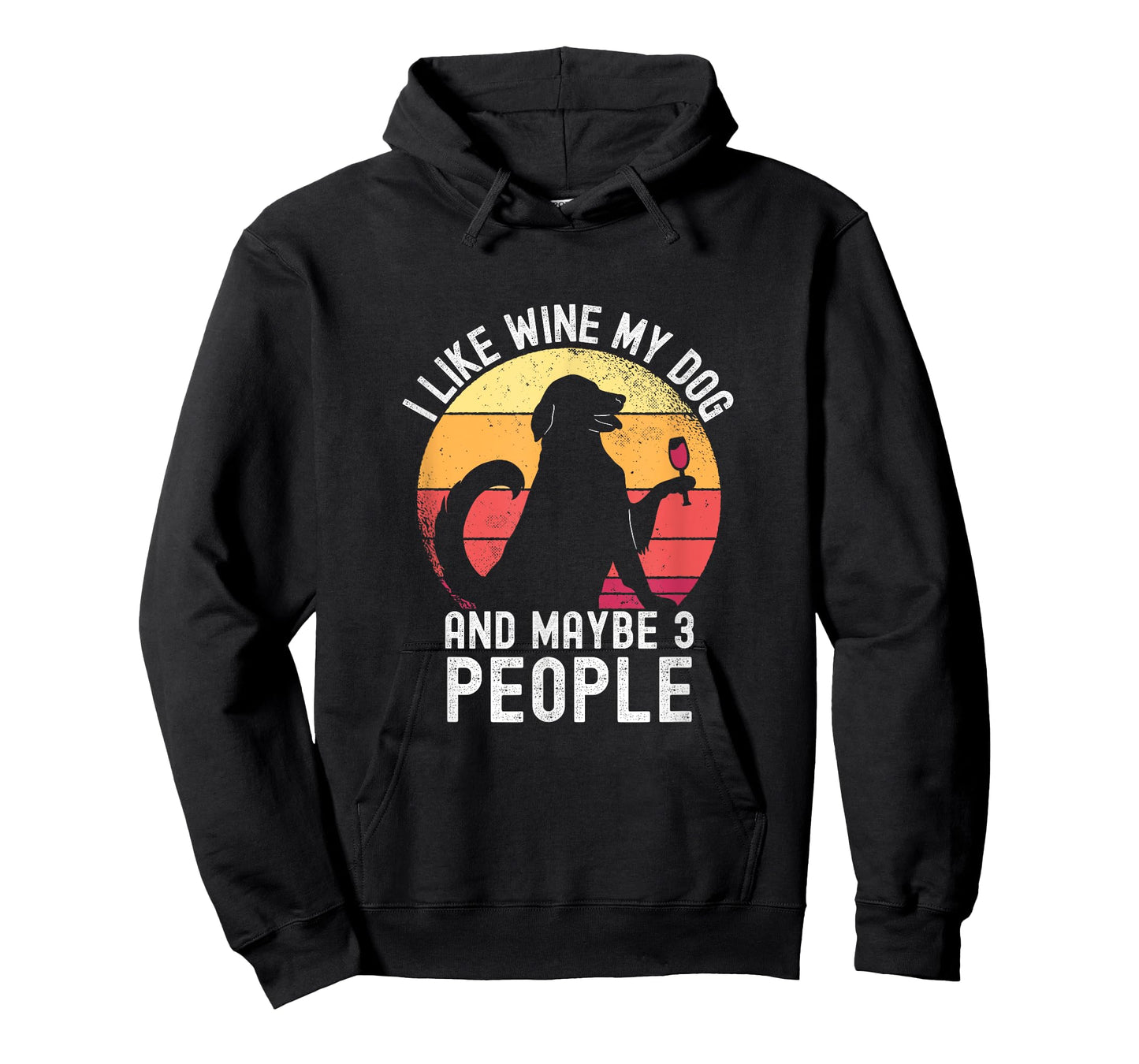 Vintage I Like Wine My Dog & Maybe 3 People Wine Lover T-Shirt
