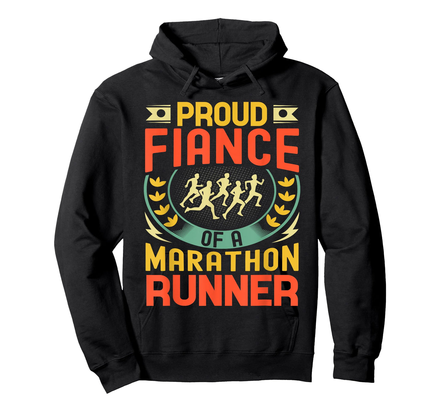 Proud Fiance of a marathon runner gifts retro vintage T-Shirt