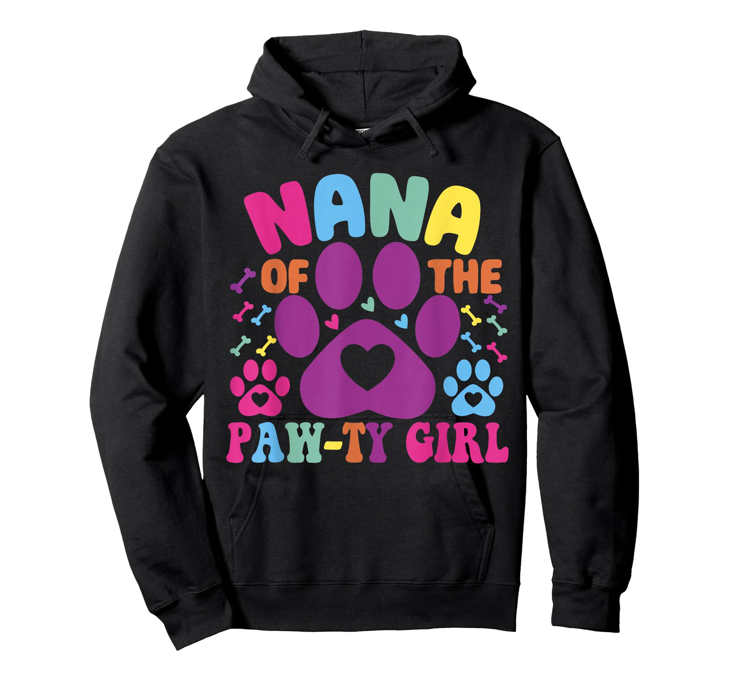 Nana of The Paw-Ty Girl Birthday Family Matching Party T-Shirt