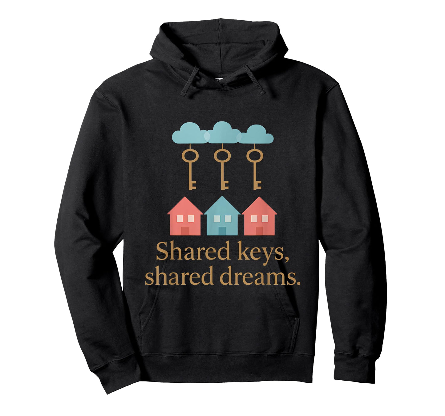 Shared Keys Shared Dreams Gold Pink Blue Community Pride T-Shirt