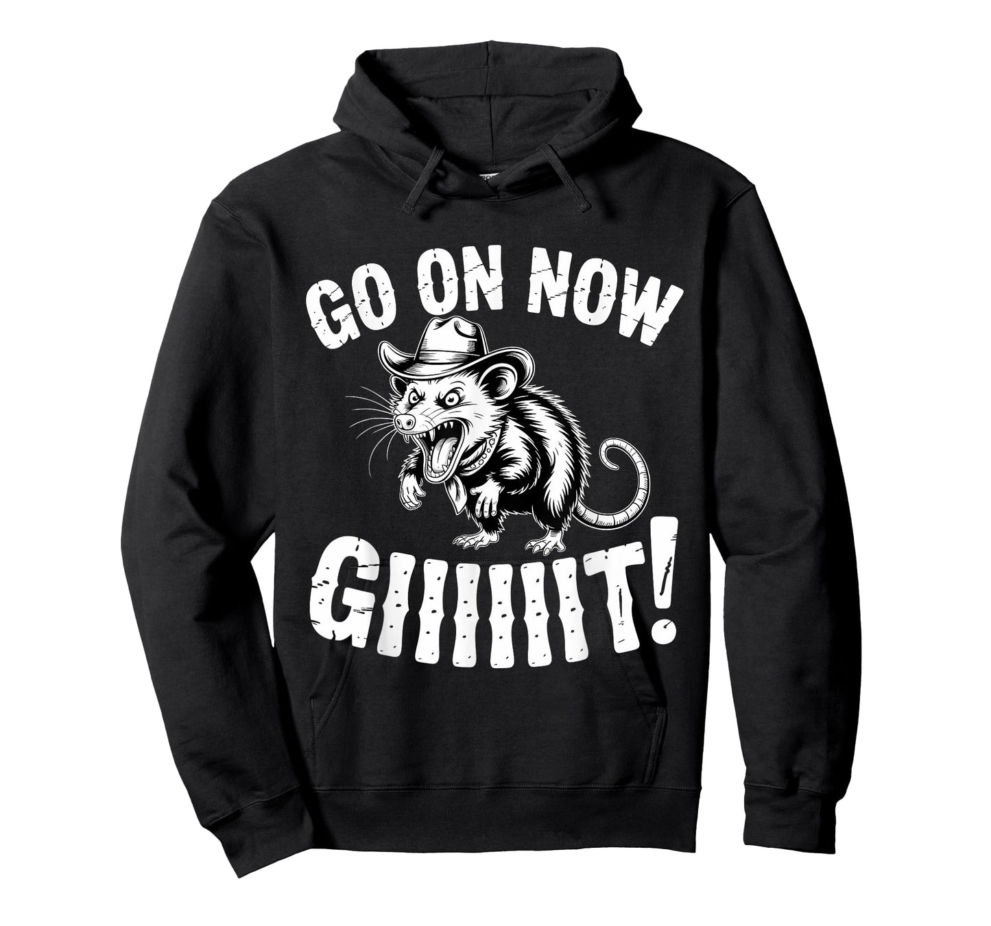 Cowboy Opossum Western Country Possum Go On Now Git T-Shirt