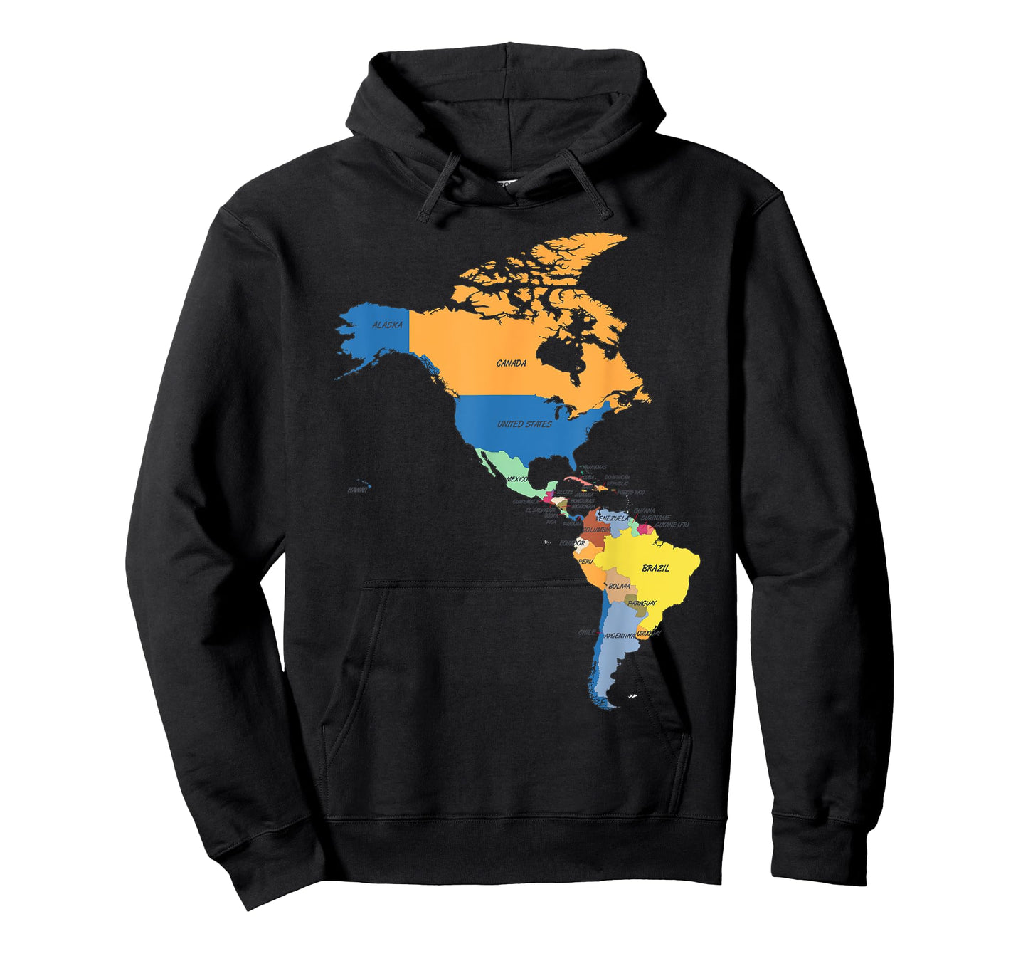 Political map of the continent North and South America T-Shirt