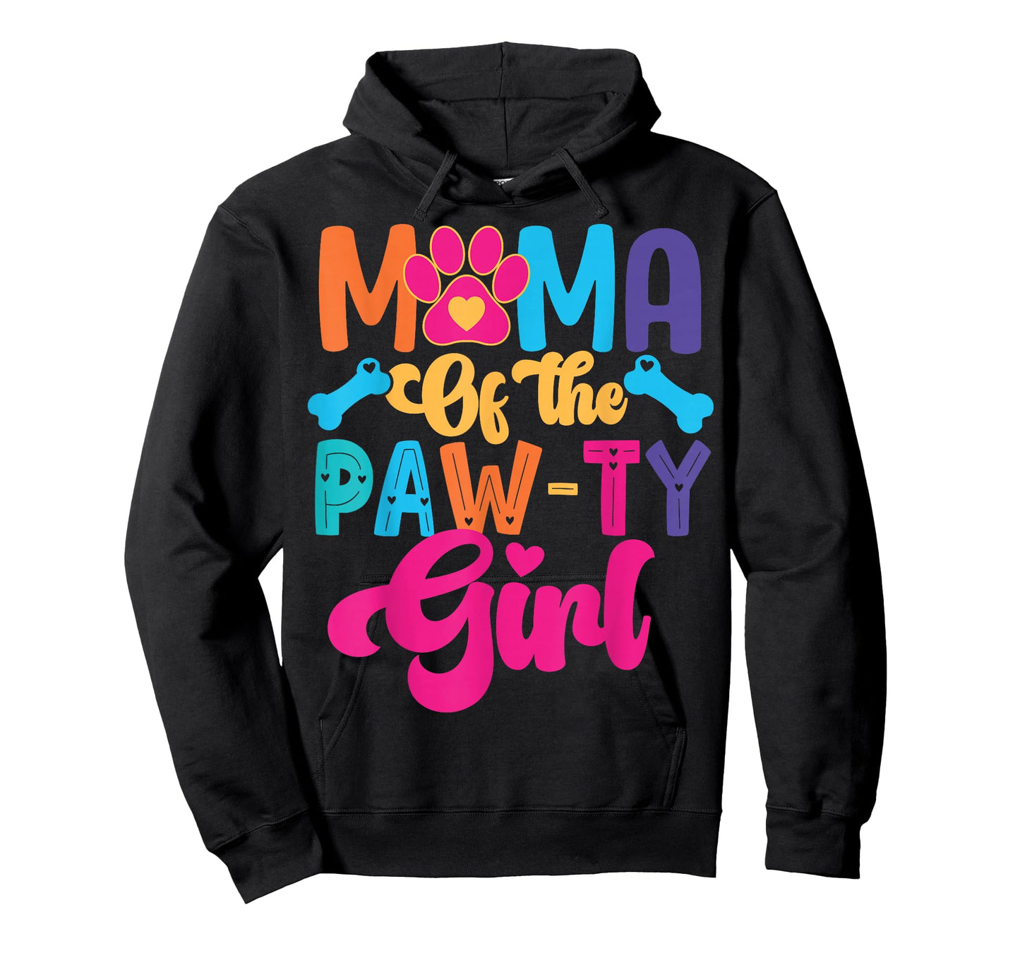 Mama Of The Birthday Girl Dog Paw Family Matching Party T-Shirt
