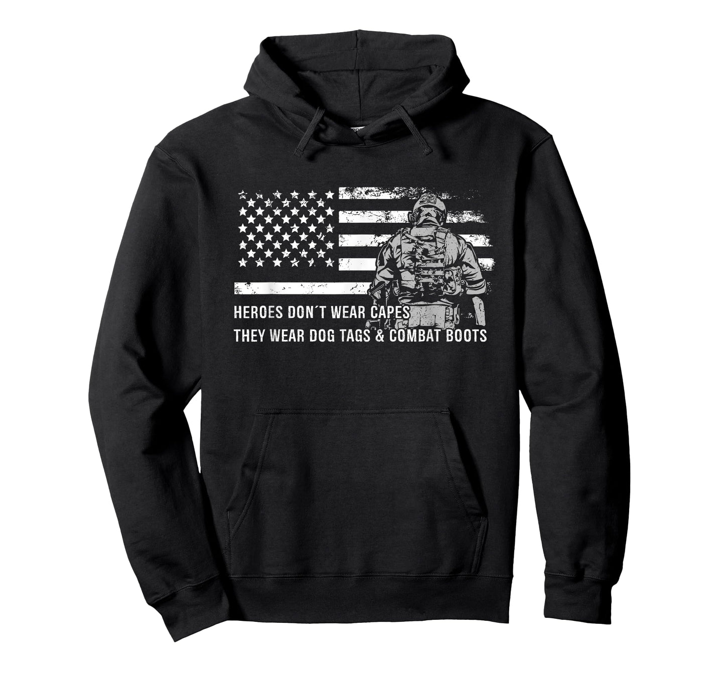 Heroes Don't Wear Capes They Wear Dog Tags & Combat Boots T-Shirt