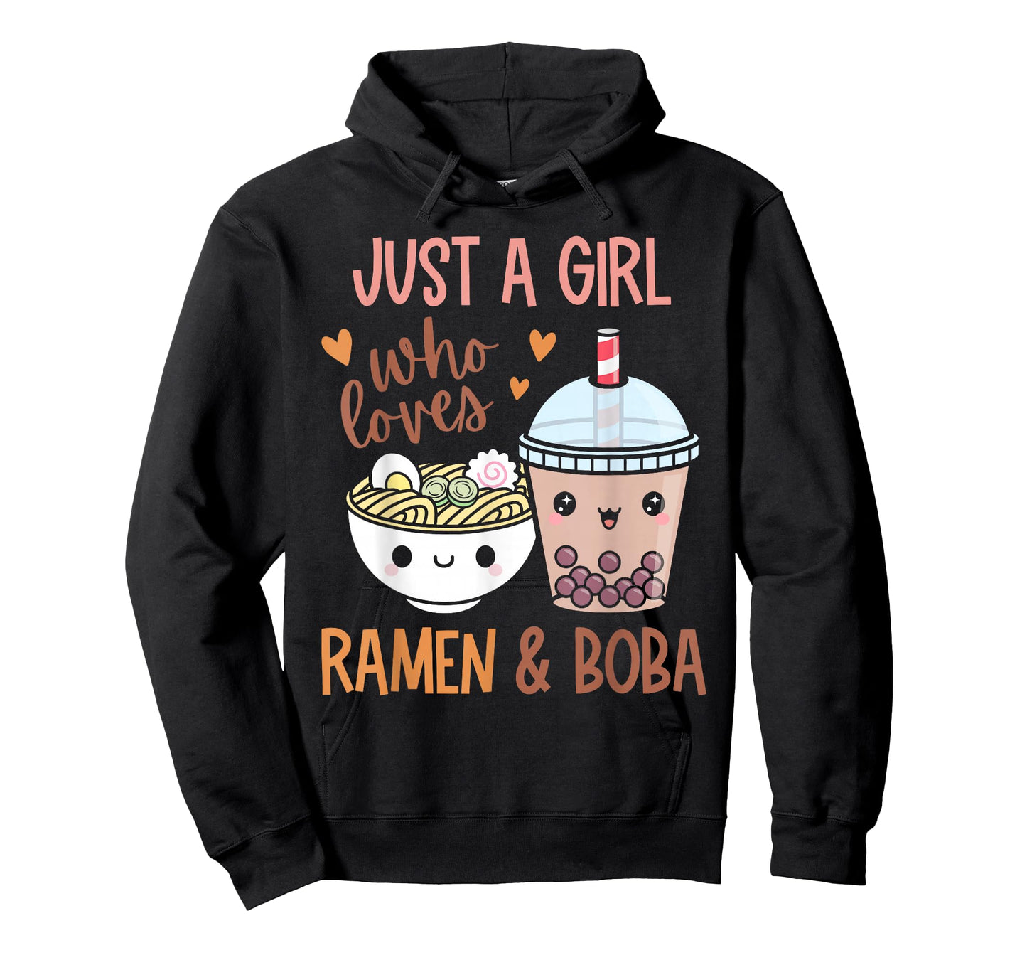 Just A Girl Who Loves Ramen and Boba Bubble Tea Japanese T-Shirt