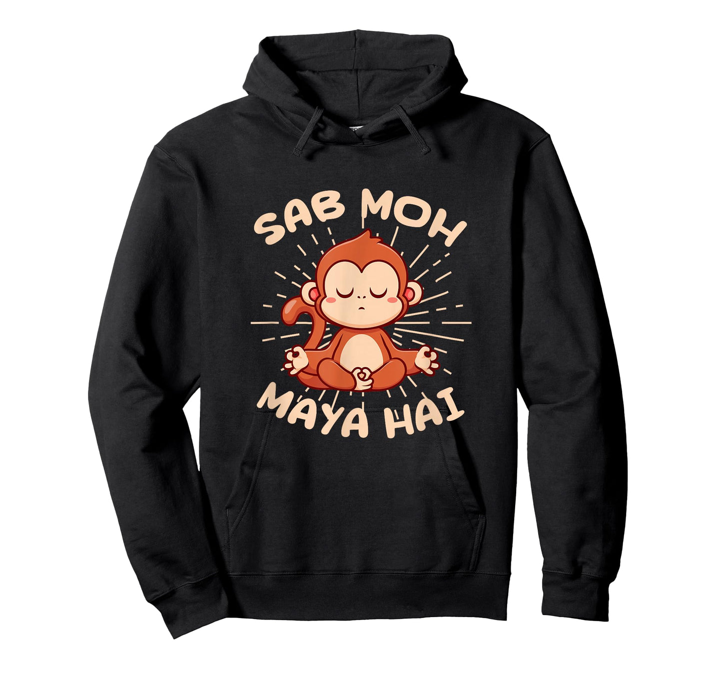 Sab Moh Maya Hai Hindi Meditation Monkey Yoga Hinduism T-Shirt