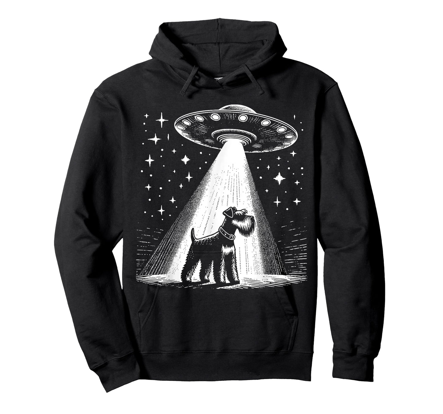 Schnauzer Mom Dad Dog - Funny Alien UFO T-Shirt for Men Women