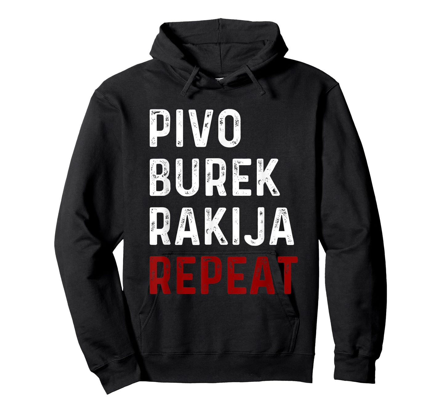 Pivo Burek Rakija Repeat - Funny Balkan Food & Drink T-Shirt