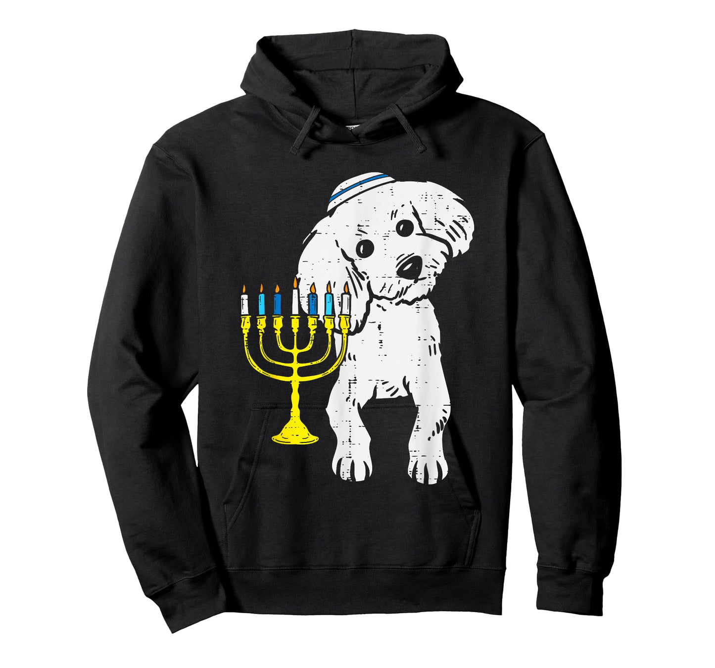 Jewish Poodle Dog Menorah Hanukkah Pajamas Chanukah PJs T-Shirt