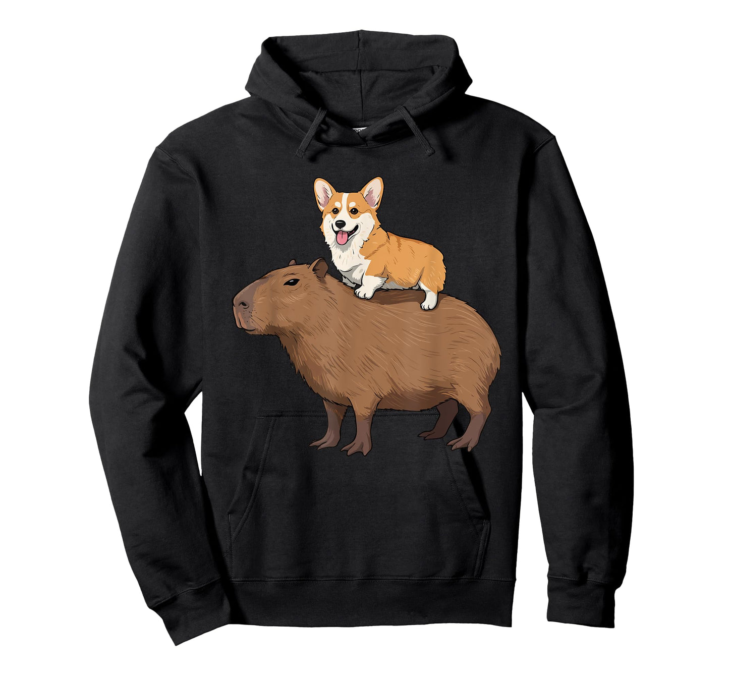 Funny Corgi Riding Capybara T-Shirt