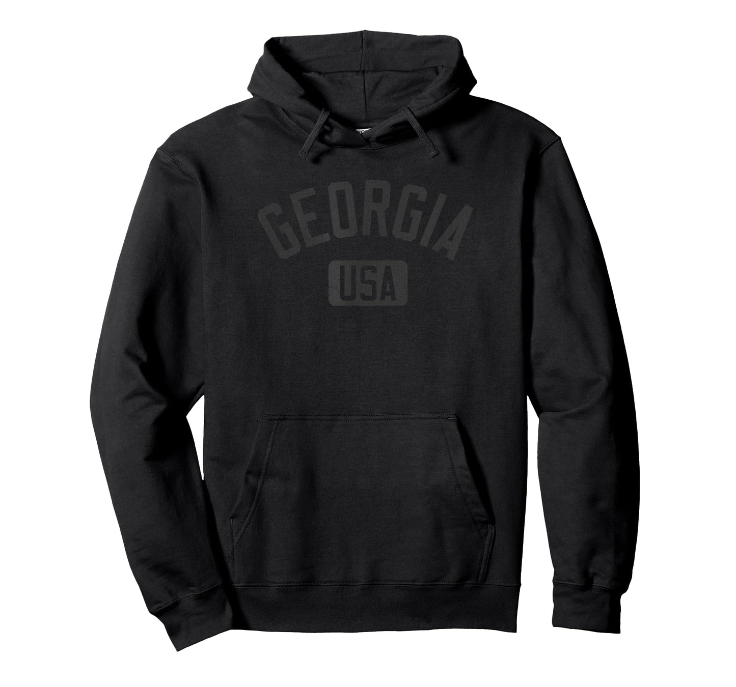 Georgia USA Arched Text Distressed Black Print T-Shirt