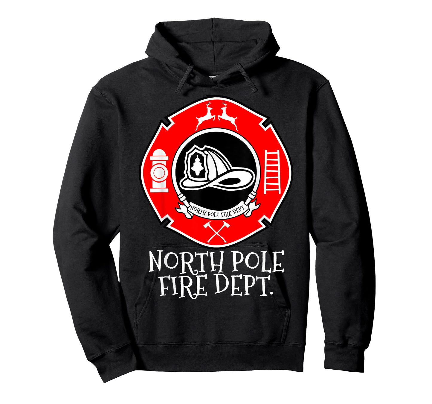 N.P.F.D North Pole Fire Department Christmas Family Tshirt T-Shirt
