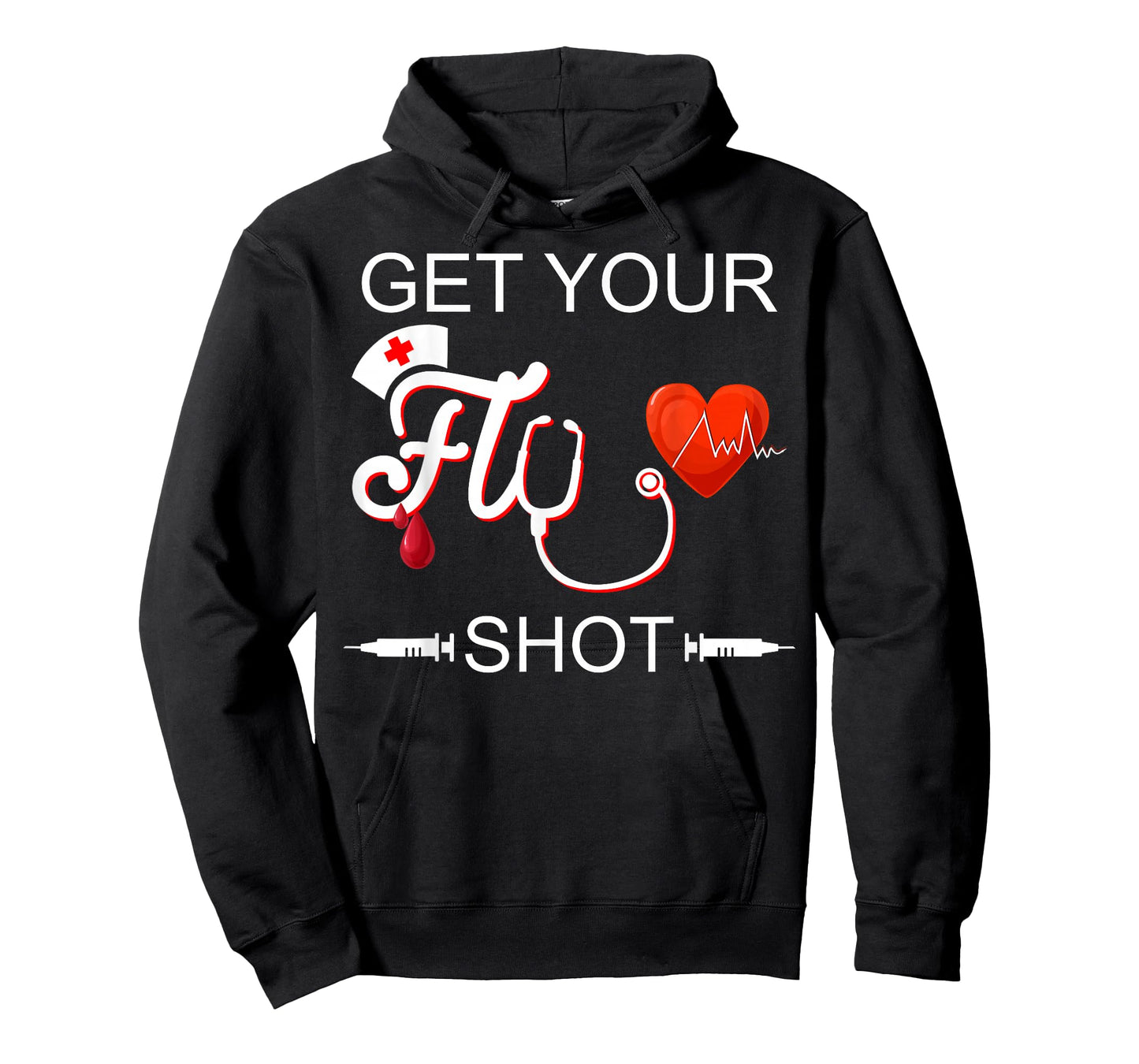 Funny Cute Nursing Nurse Healthcare Get Your Flu Shot Gift T-Shirt