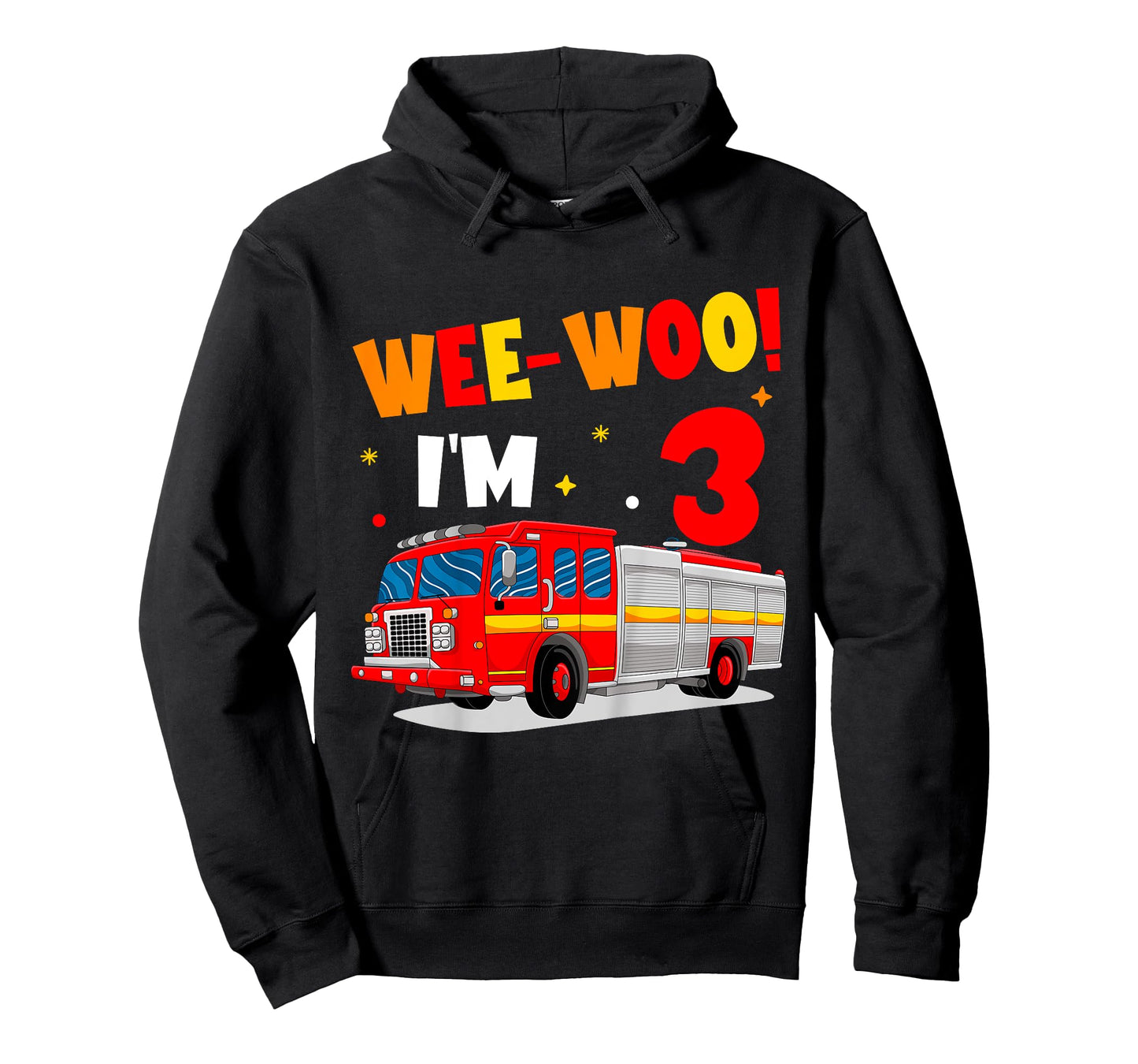 Fire Truck 3rd Birthday for 3 Year Old Boy Firefighter T-Shirt