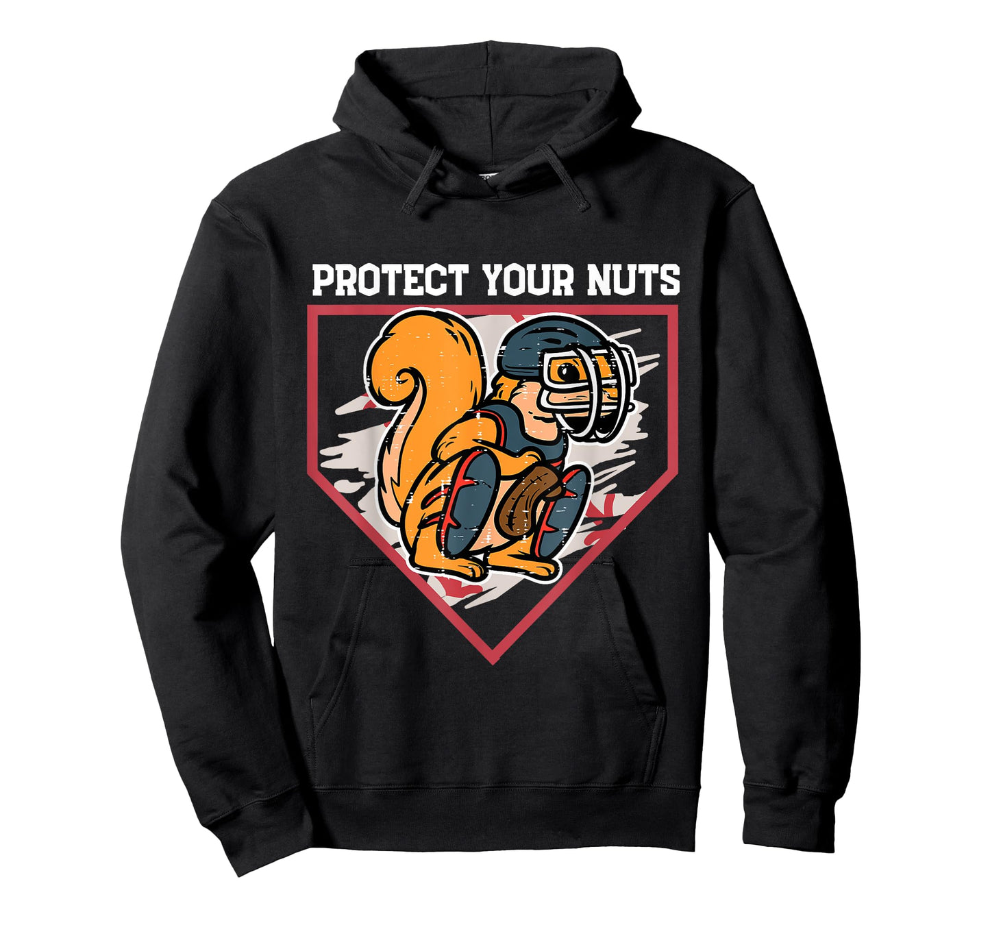 Squirrel Baseball Catcher Protect Your Nuts Boys Kids Men T-Shirt