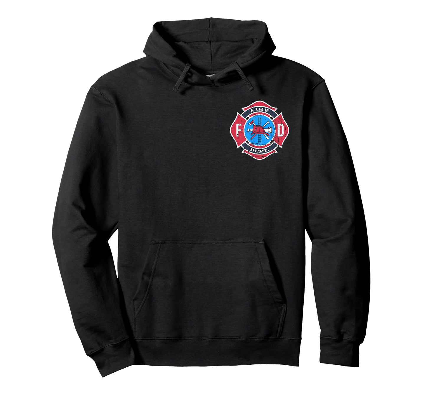 Retro Fire Department Logo Uniform Fireman Firefighter Art T-Shirt
