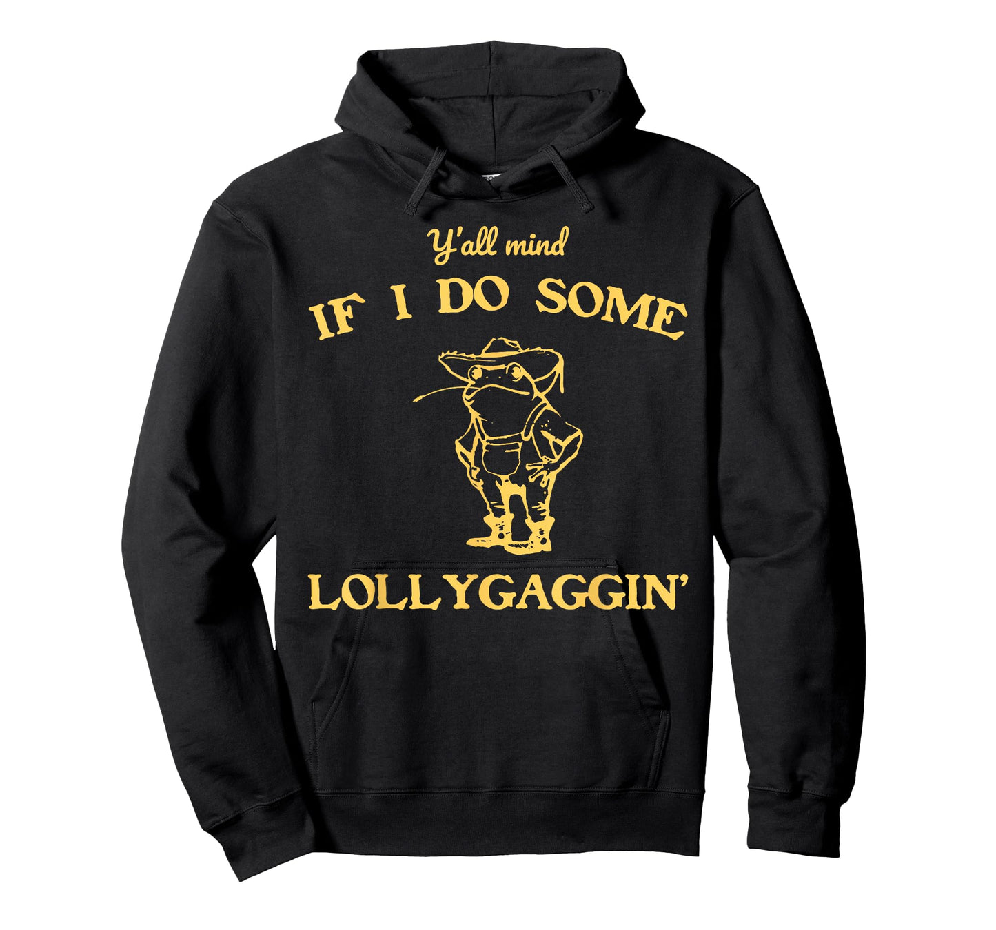 Lollygaggin Funny Frog Meme Cute Toad Cowboy Art T-Shirt