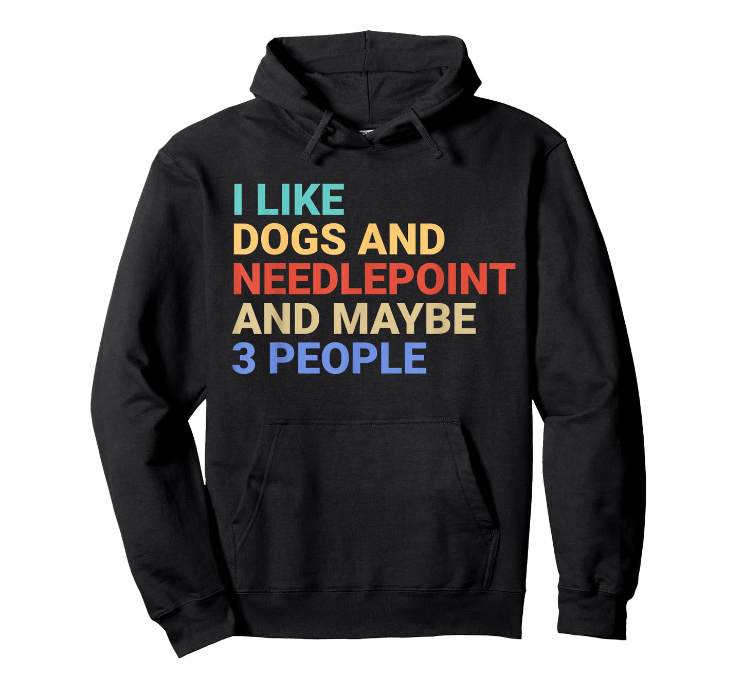 Retro I Like Dogs and Needlepoint Lover Funny T-Shirt