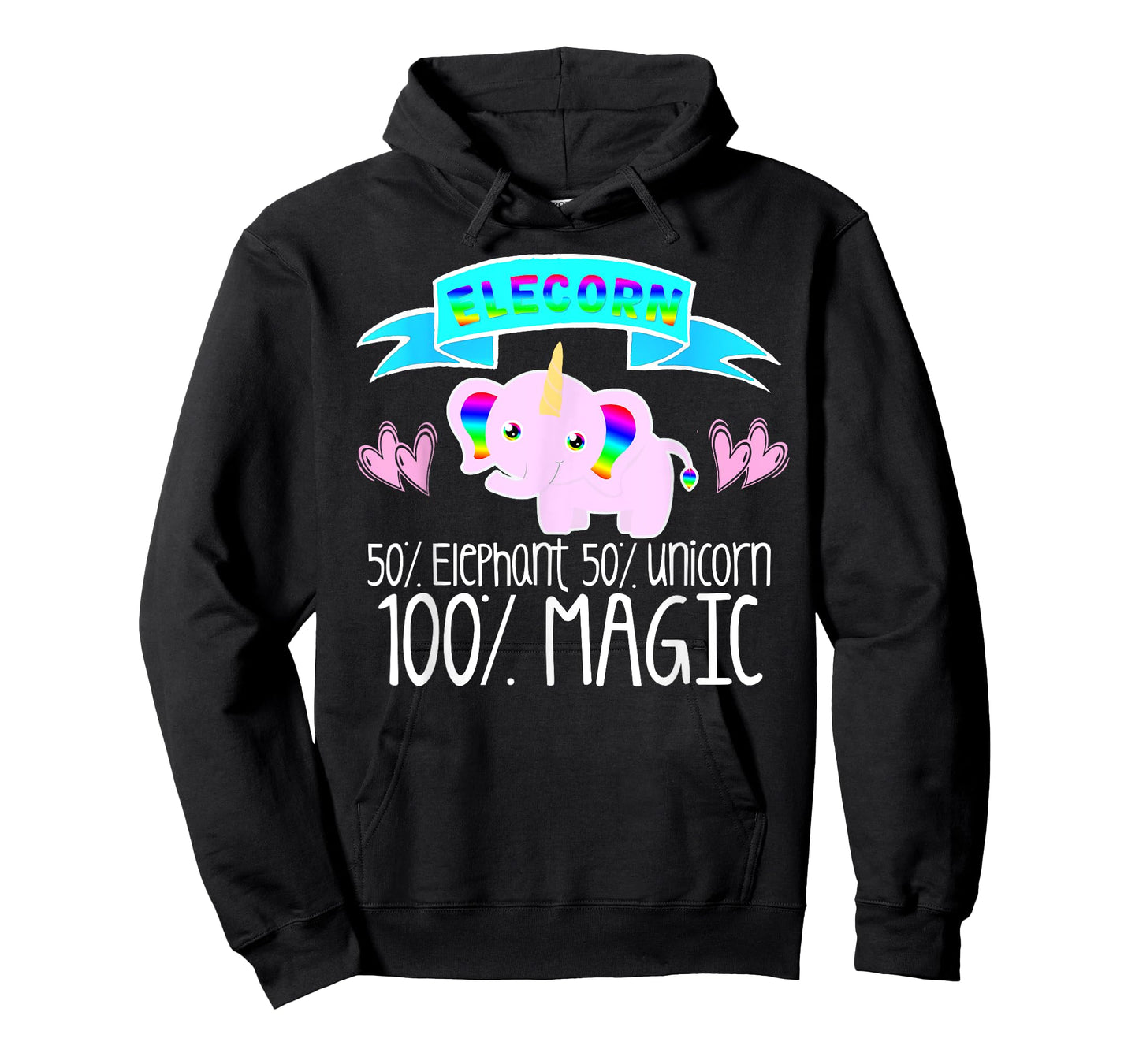 Unicorn Elephant ELECORN Girls Women Love Fairy Tales Cute T-Shirt