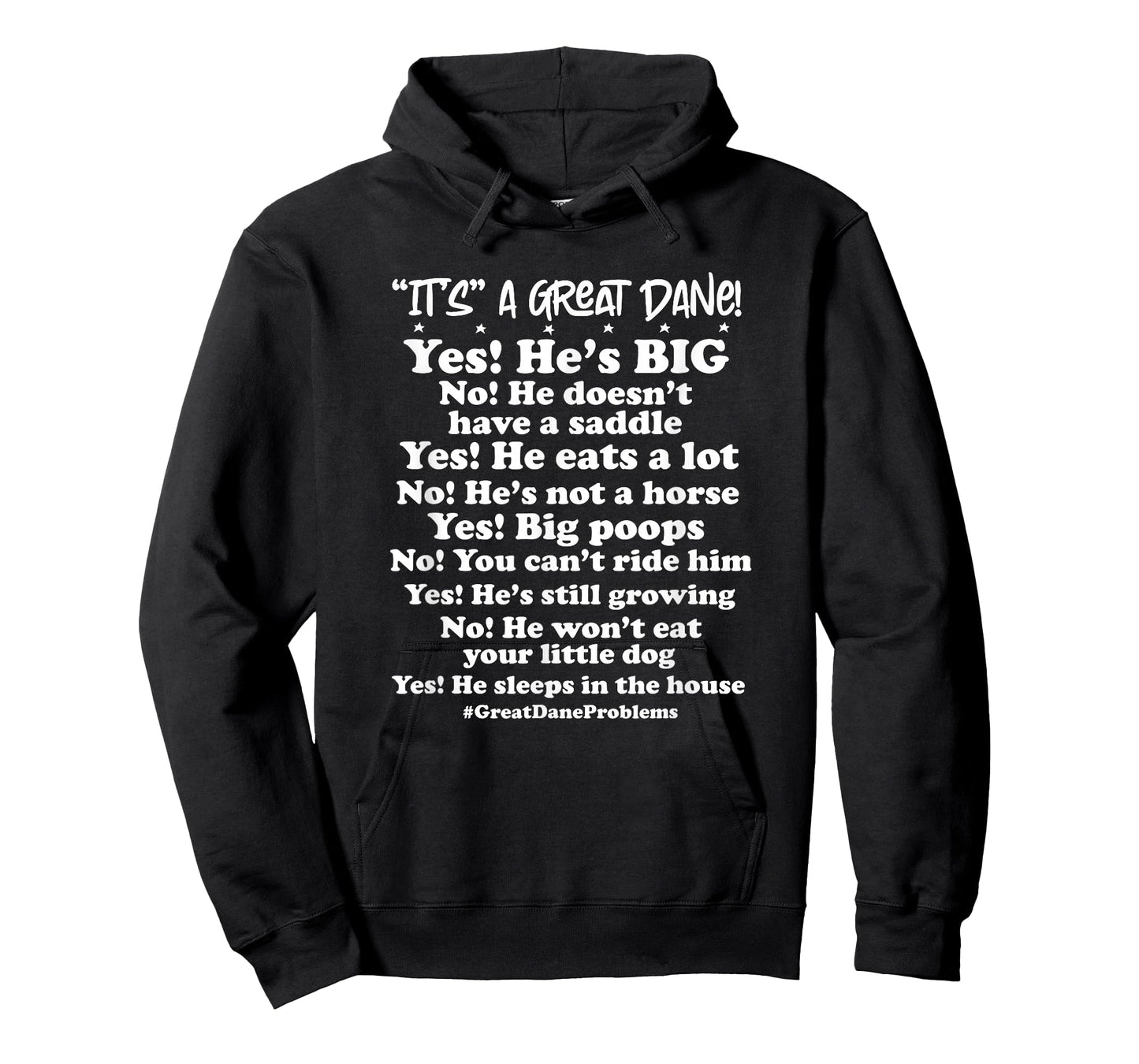 Great Dane Common Questions Comments No Saddle Funny Dog T-Shirt