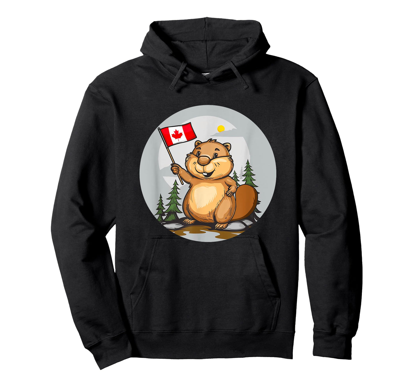 Canadian Beaver Logo for a Playful Wilderness Look T-Shirt