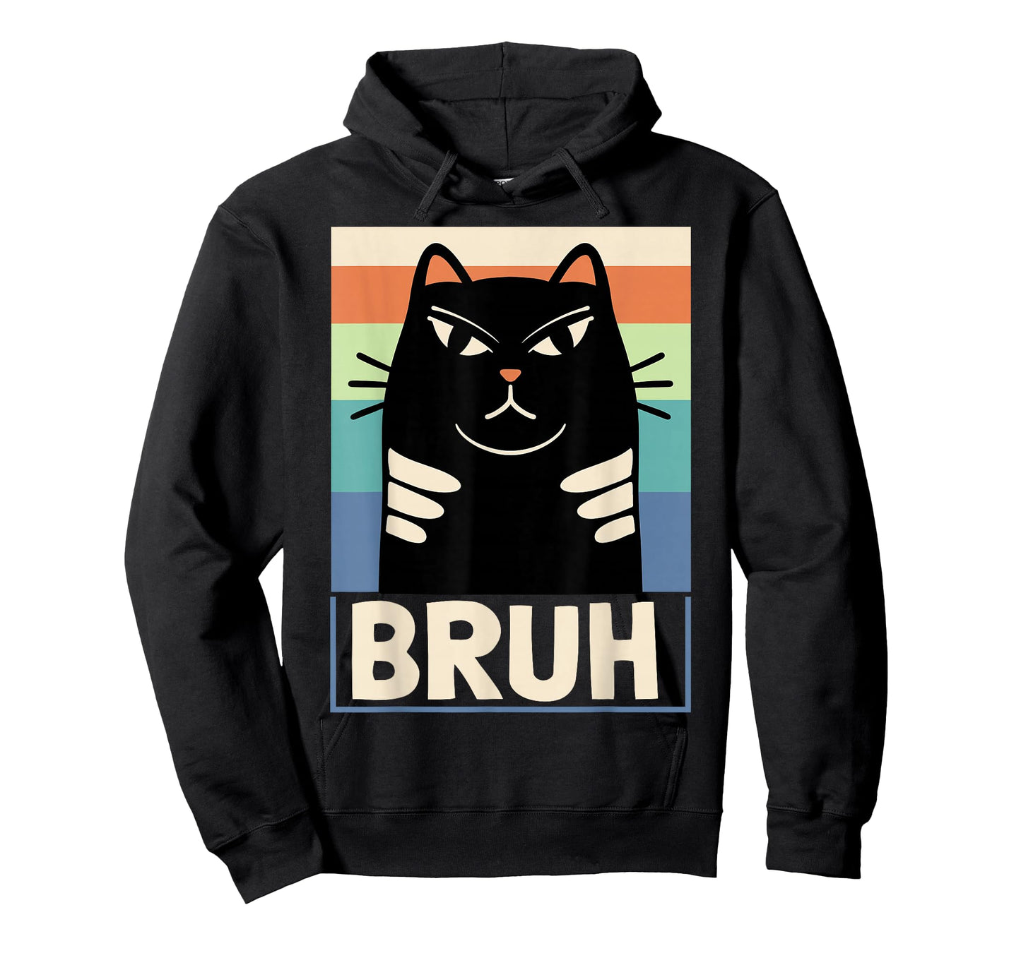 Funny Retro Cat Bruh Meme, Sarcastic Humor T-Shirt