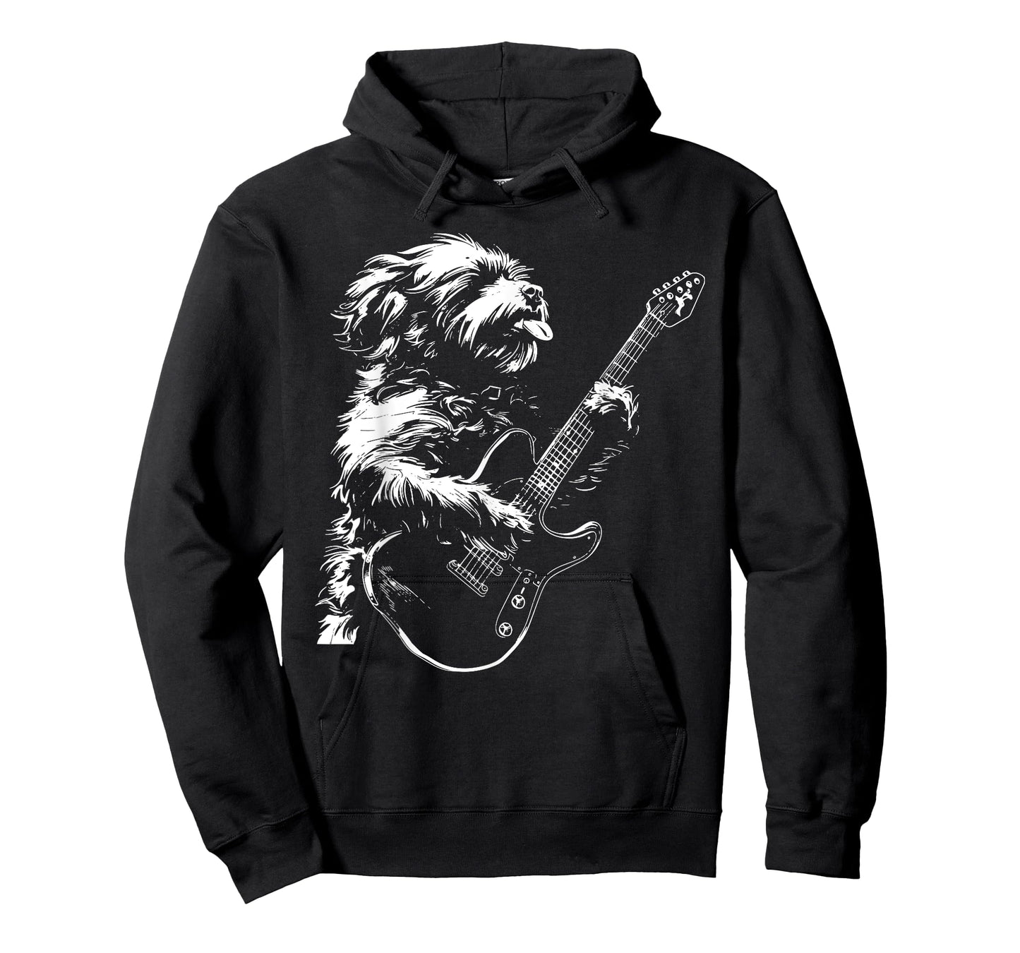 Dog Guitarist Guitar - Cavapoo Dad Mom Men Women T-Shirt