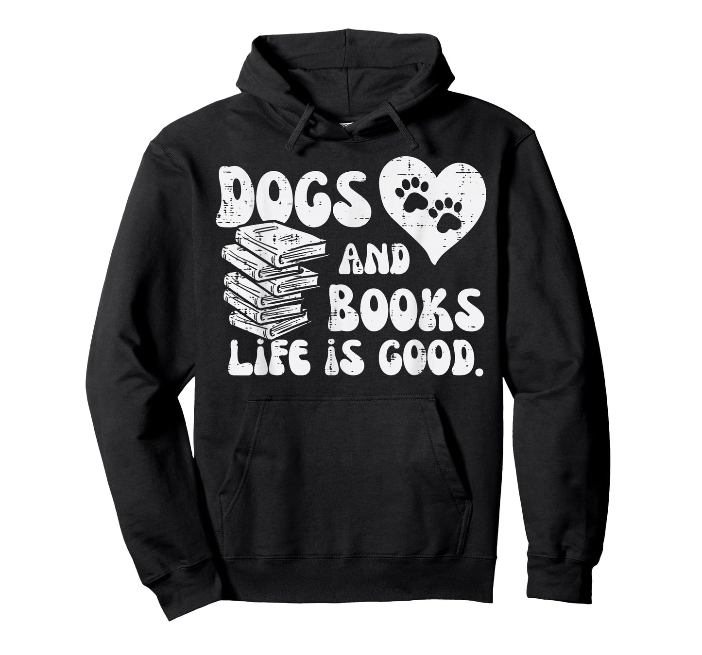 Dogs Books Life Good Cute Reading Bookworm Men Women T-Shirt