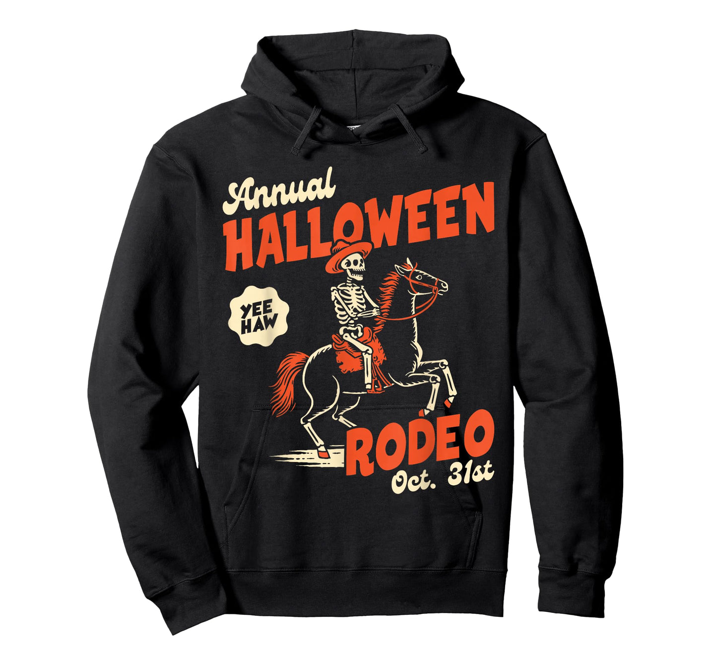 Halloween Rodeo Horse Western Cowboy Fall Autumn Skeleton T-Shirt