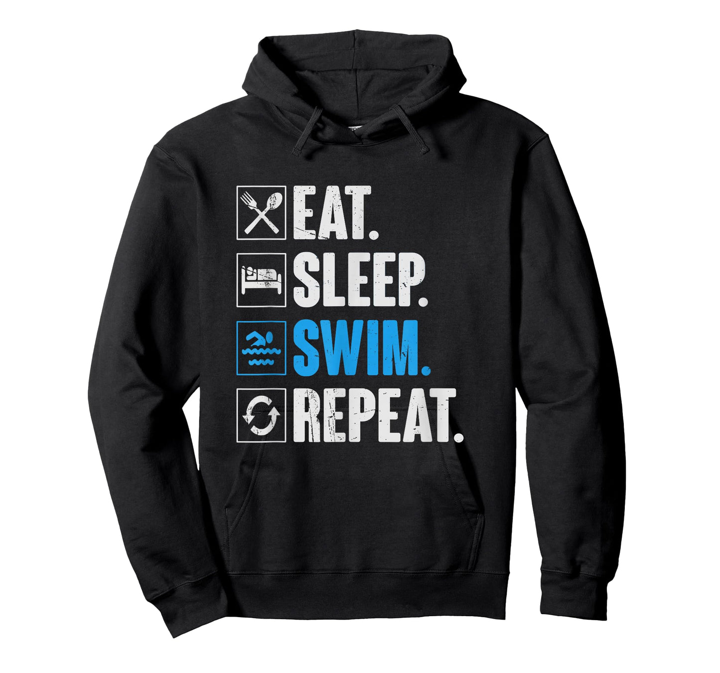 Eat Sleep Swim Repeat Funny Swimming Swimmer Gift T-Shirt