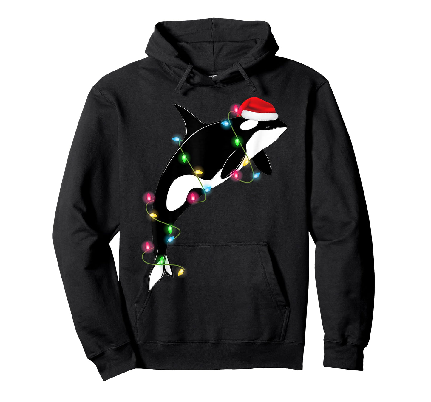 Funny Orca Killer Whale Santa Hat Christmas Sea Animals T-Shirt