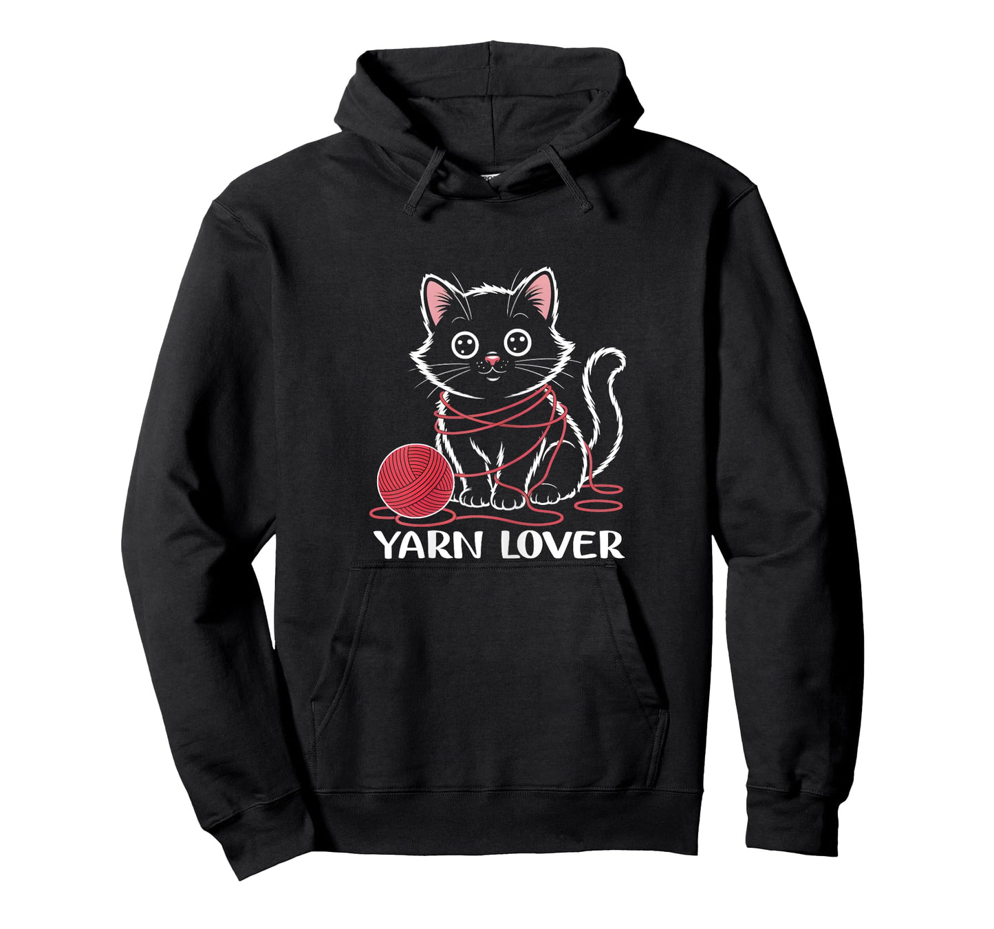Cute Knitting and Crochet Cat Yarn Lover Funny T-Shirt