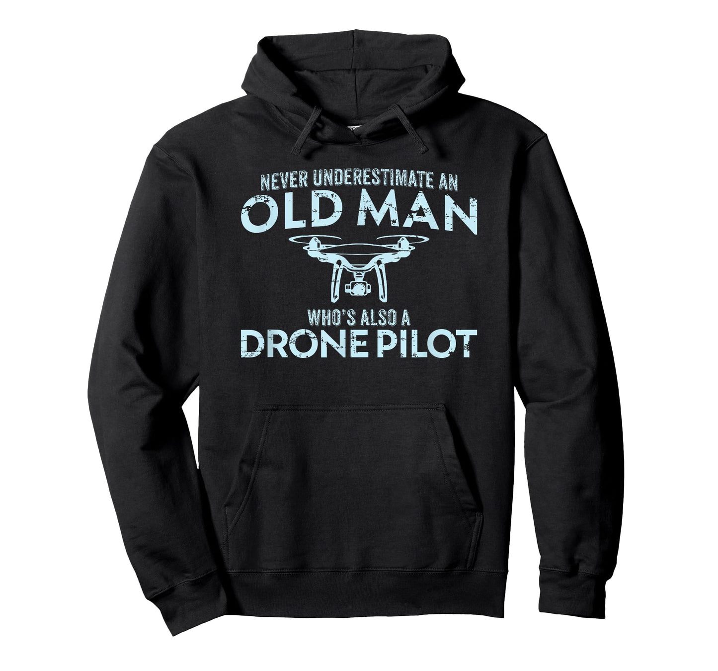 Old Man Drone Pilot Tshirt Men Quadcopter Operator Gift UAV T-Shirt