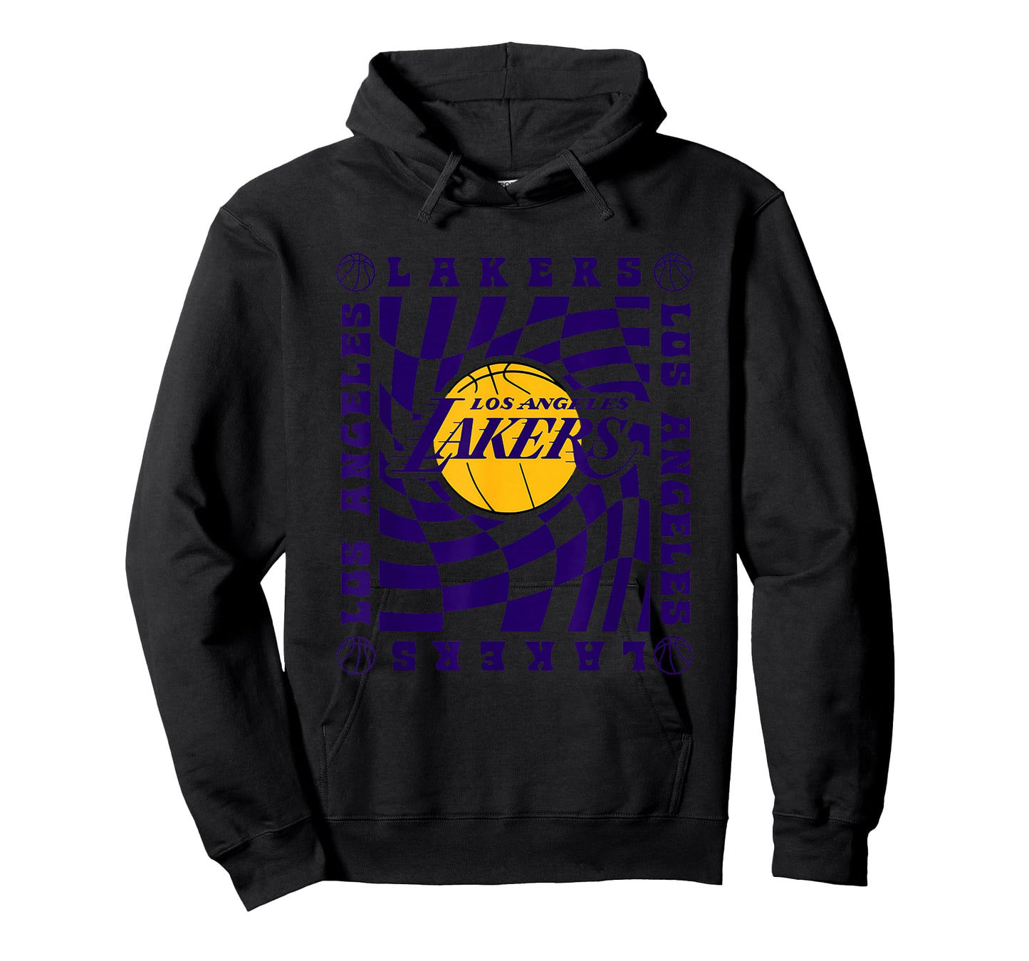 NBA Los Angeles Lakers Retro Checkerboard Wave T-Shirt