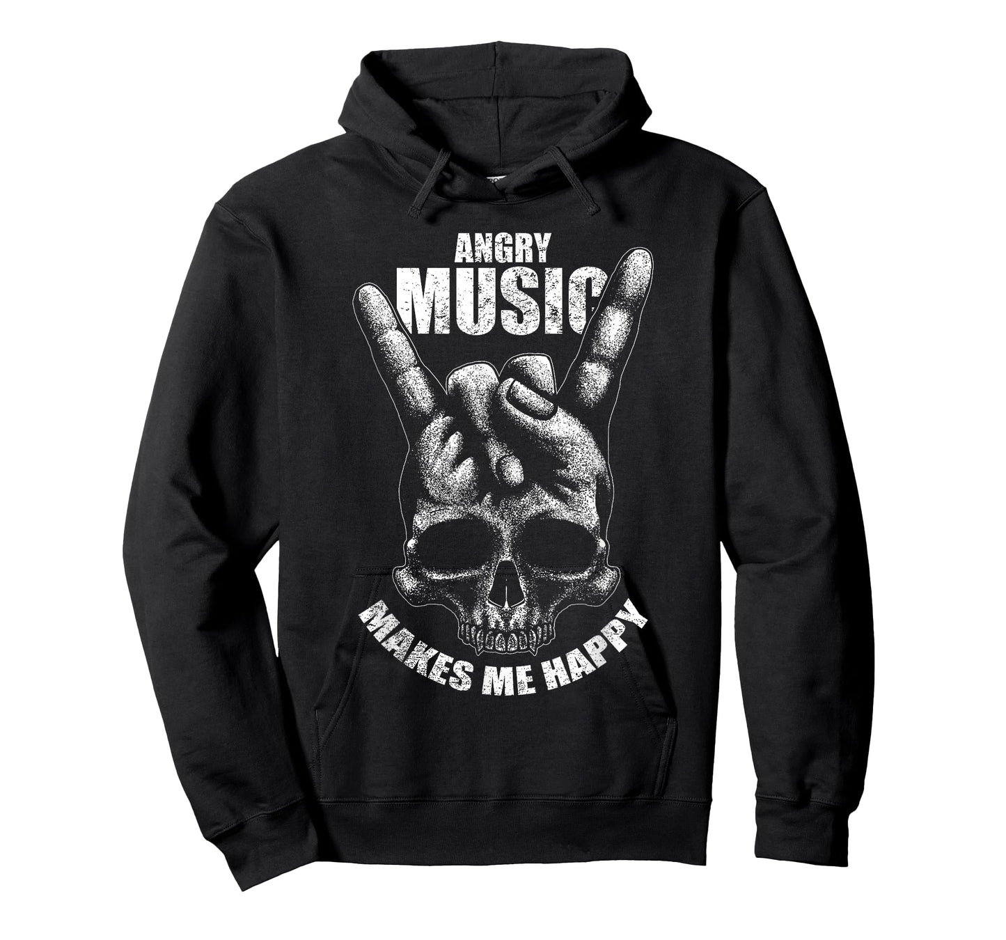 Angry Music Makes Me Happy Funny Rock Metal T-Shirt