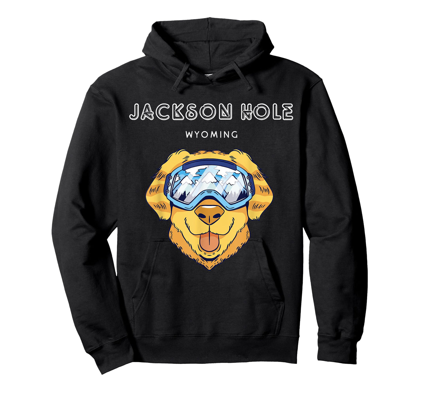 Jackson Hole Wyoming - Funny Dog Ski Googles T-Shirt