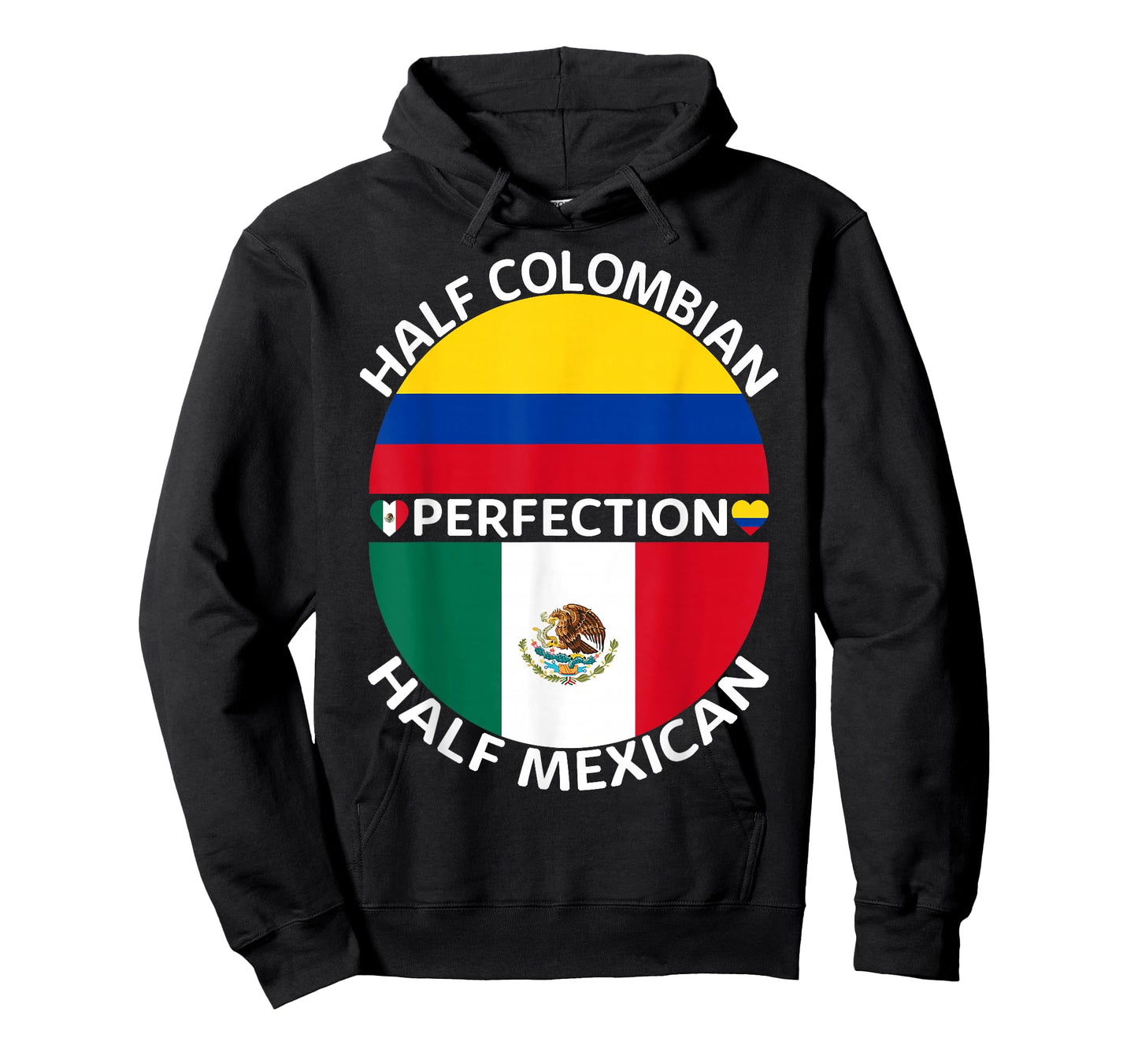 Half Mexican Half Colombian Mexico Colombia Flag Roots Men T-Shirt