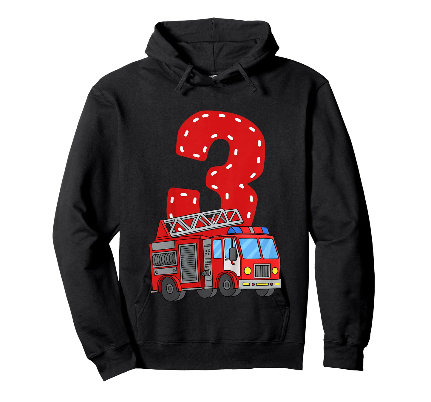 Kids Kids Fire Truck 3rd Birthday Party Toddler Boy 3 Year Old T-Shirt