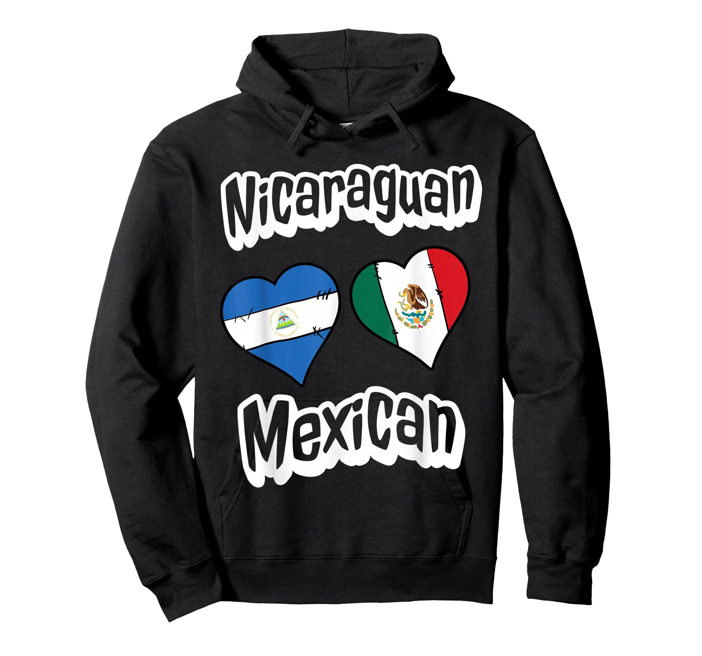 Nicaraguan Mexican Flag Heart Combo Nicaragua Mexico T-Shirt