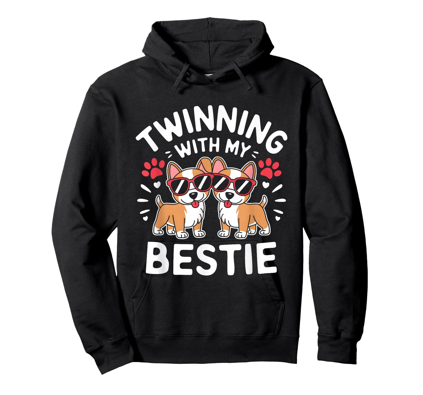 Twinning With My Bestie Dog Cute Friends Matching T-Shirt