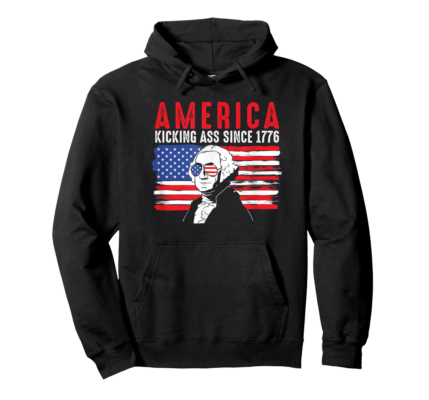 America Kicking Ass Since 1776 Funny George Washington T-Shirt