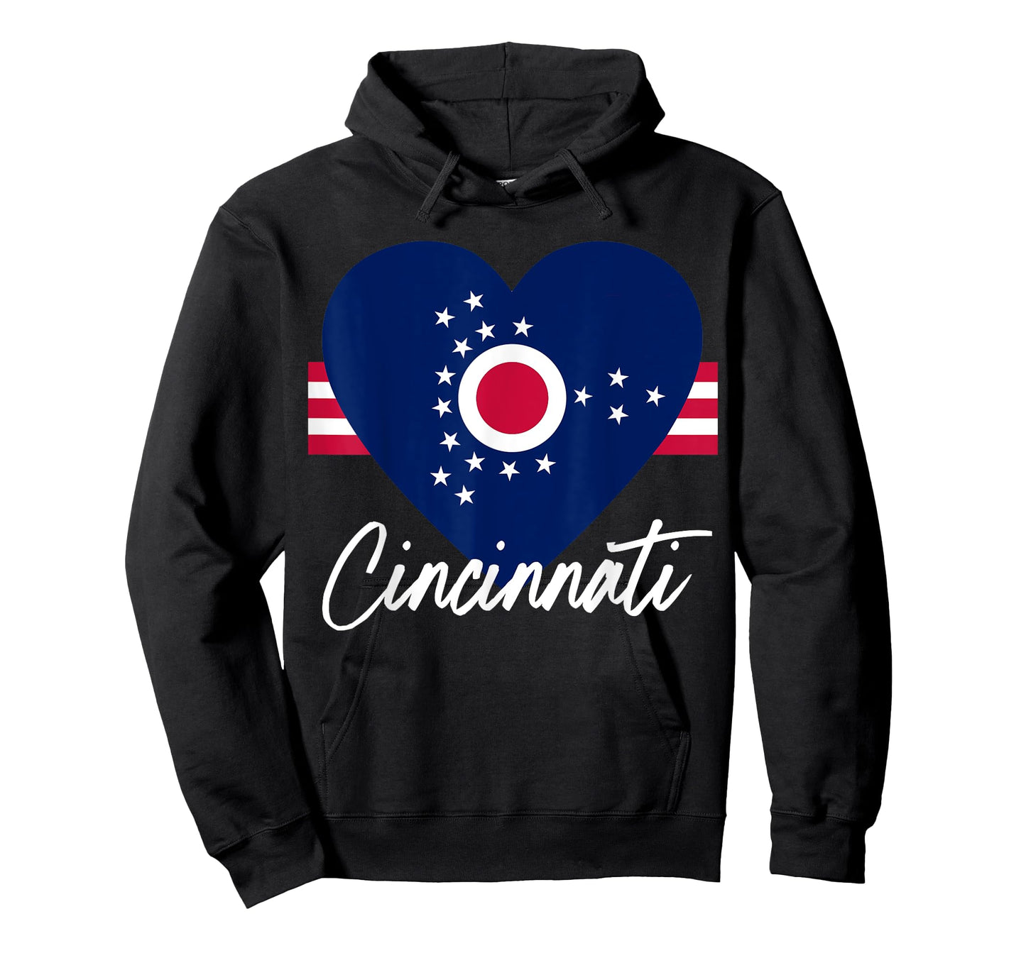 I Love Cincinnati Ohio OH Flag Heart T-Shirt