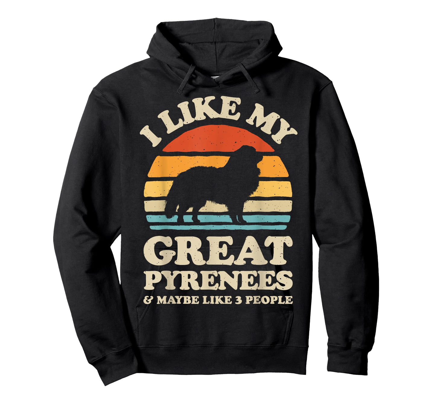 I Like My Great Pyrenees Pyrenean Mountain Dog Lover Retro T-Shirt for Men Women Kids