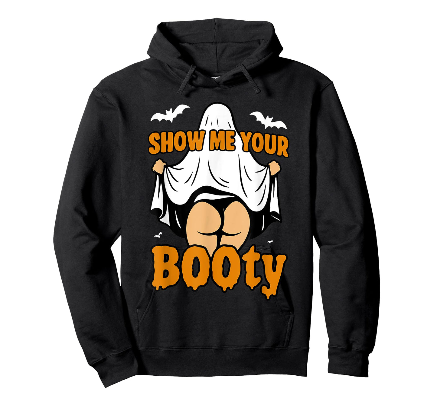 Funny Girl Boo Ghost Show Me Your Booty Dark Humor Halloween T-Shirt