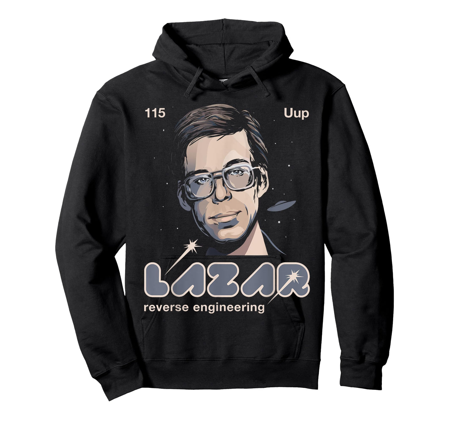 Bob Lazar Reverse Engineering Area 51 T-Shirt - Men's Classic Fit Blue Crew Neck Short Sleeve T-Shirt - Small