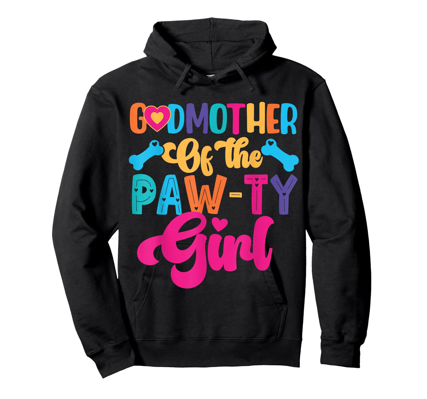 Godmother Of The Birthday Girl Dog Paw Family Matching Party T-Shirt