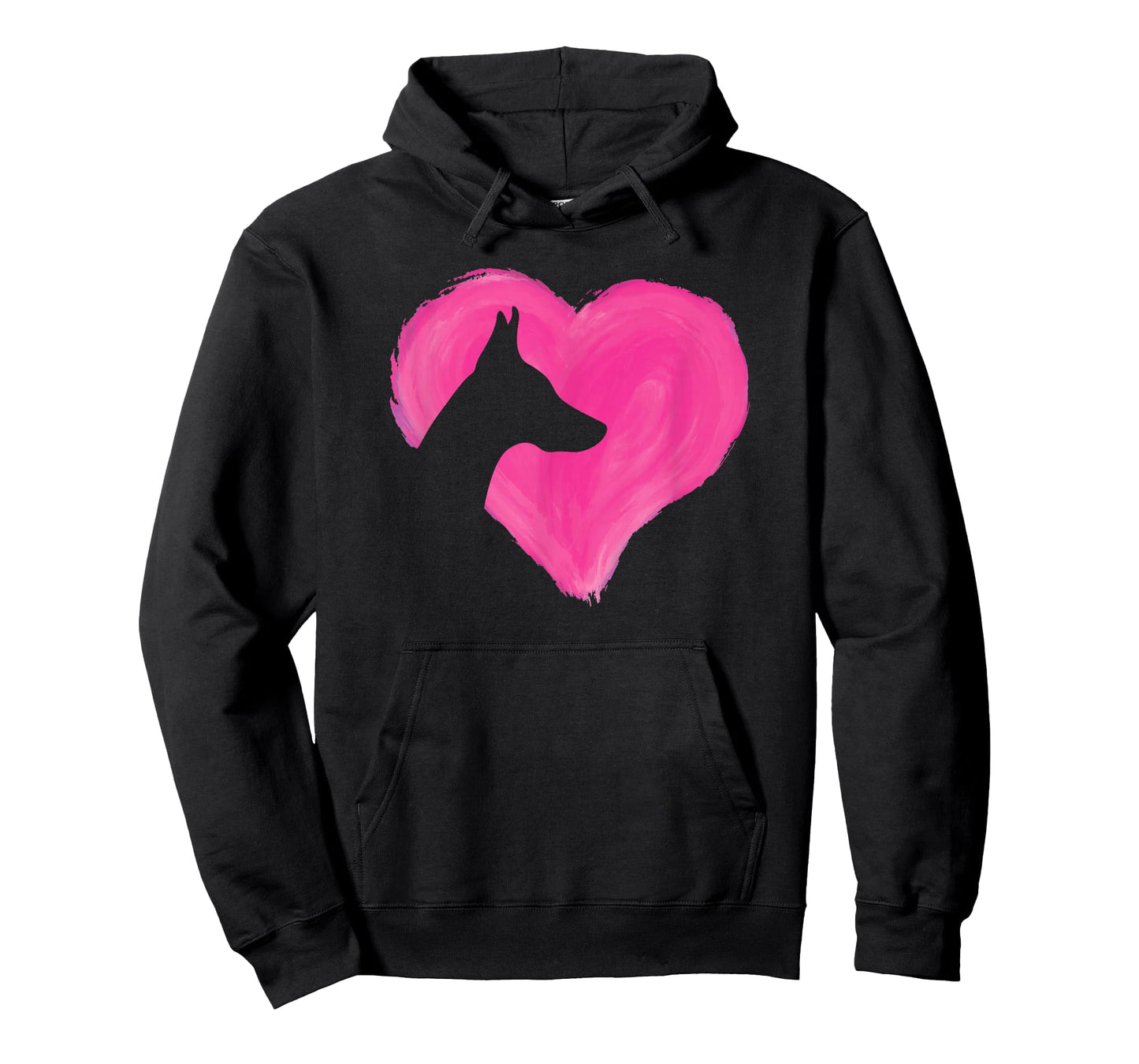 Doberman Heart Silhouette Dobermann Family Breed Dog T-Shirt